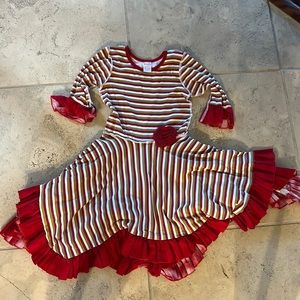 Giggle moon Christmas dress sz 8